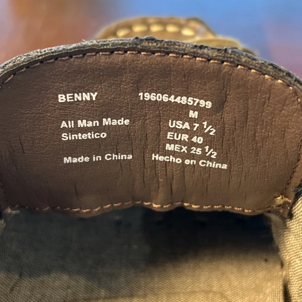 Chaps Benny Boat Shoes Mens Sz 7.5 Brown Cognac Slip On Memory Foam Nautical